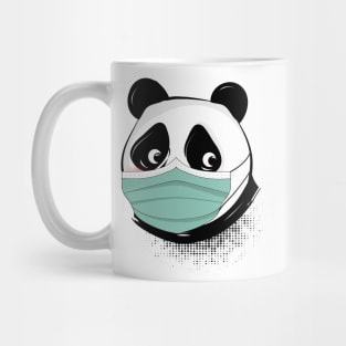 Panda bear with mask mask Mug